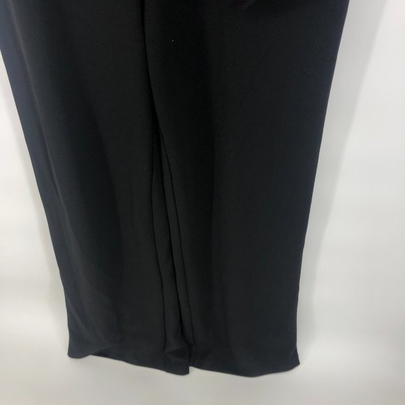 Adrianna Papell Draped Crepe Black Jumper Jumpsuit Size 4 NWT - Picture 5 of 10